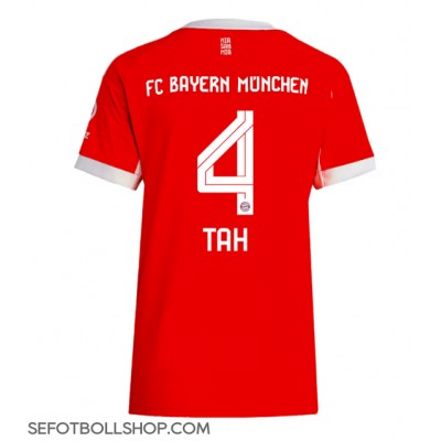 Billiga Bayern Munich Jonathan Tah #4 Hemma fotbollskläder Dam 2025-26 Kortärmad Billiga Bayern Munich Jonathan Tah #4 Hemma fotbollskläder Dam 2025-26 Kortärmad